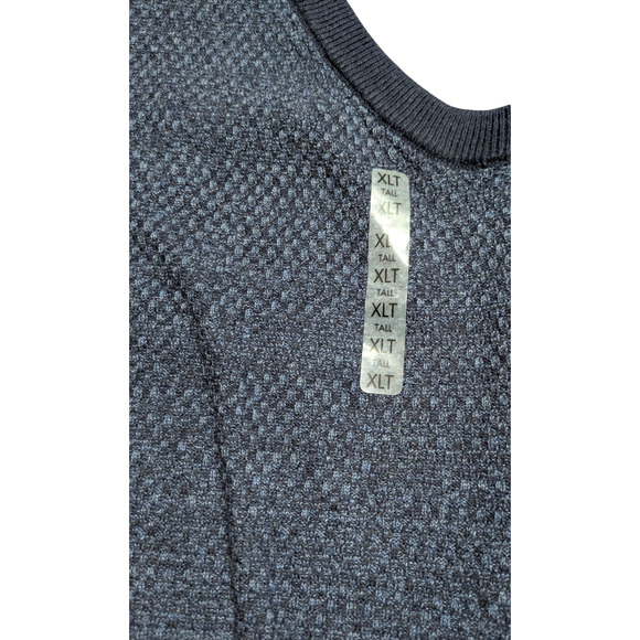 Men's Roundtree & Yorke Big Man Size XL Tall  1/4 Zip Sweater Vest NWT Blue - Picture 6 of 7